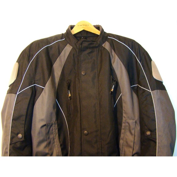NEW! Xelement Motorcycle Jacket BIG & TALL Black/Gray Zip Out Liner SIZE 3XL  AC - Picture 7 of 15